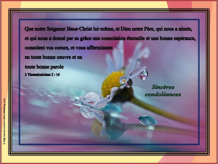 Sincères Condoléances
