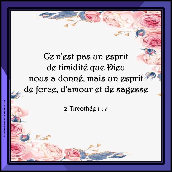 2 Timothée 1 : 7