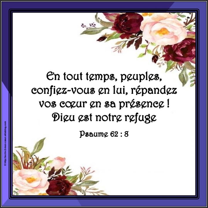 Psaume 62 : 8