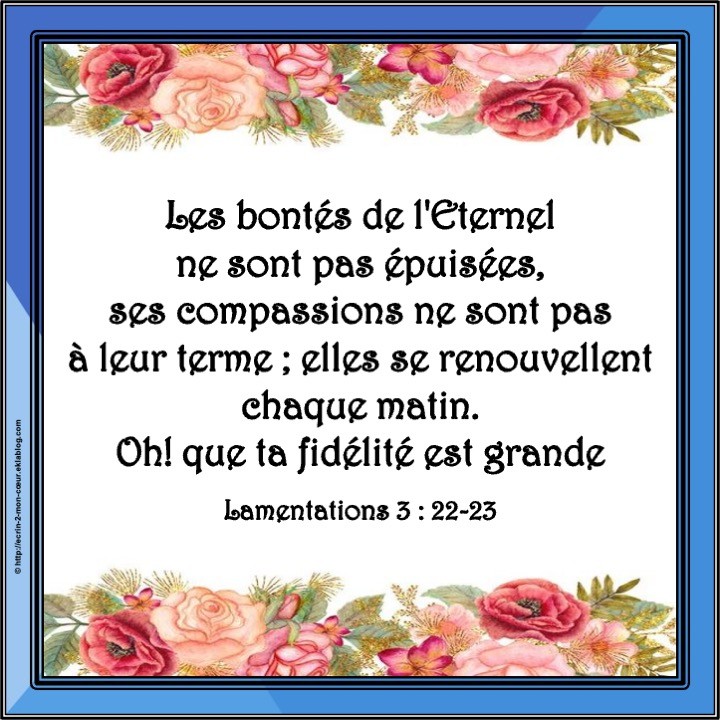 Lamentations 3 : 22-23