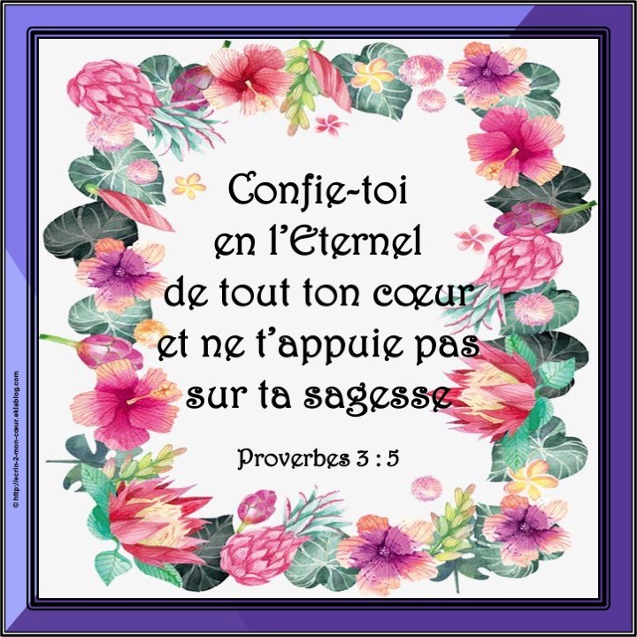 Proverbes 3 : 5