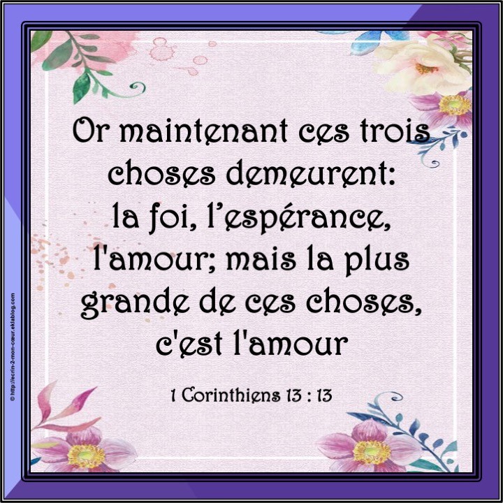 1 Corinthiens 13 : 13