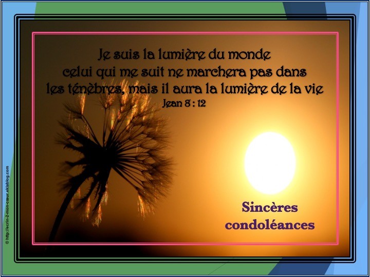 Sincères Condoléances