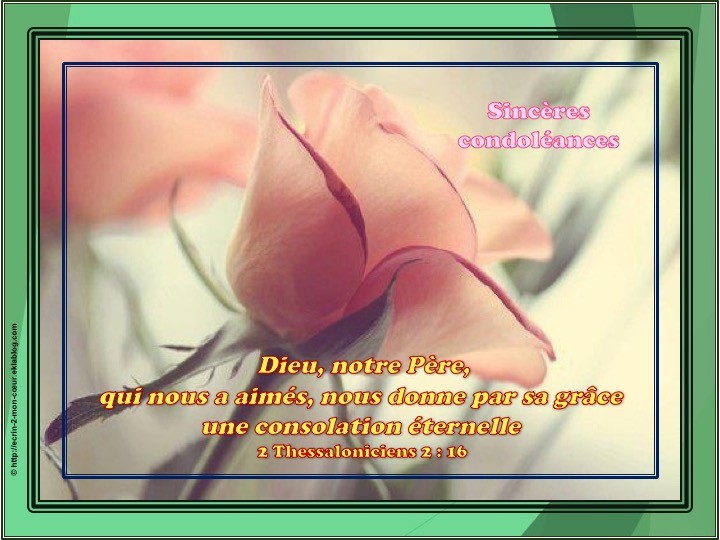 Sincères Condoléances