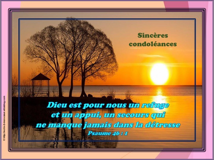 Sincères condoléances