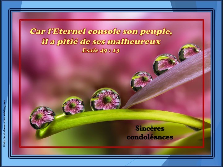 Sincères Condoléances
