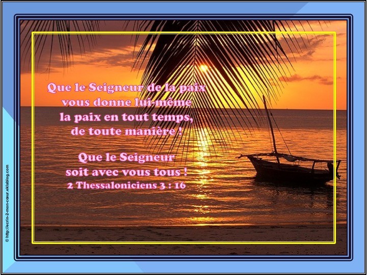 2 Thessaloniciens 3 : 16