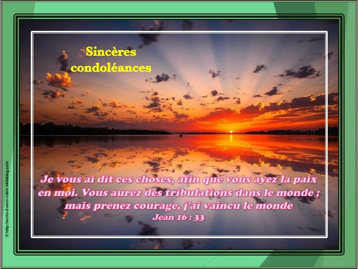 Sincères Condoléances